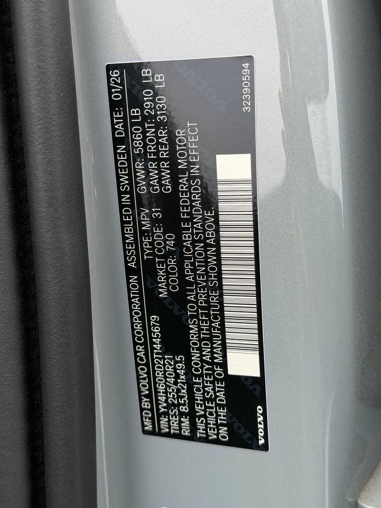 New 2026 Volvo XC60 T8 Ultra w/ Protection Package Premier AWD/4WD image 34