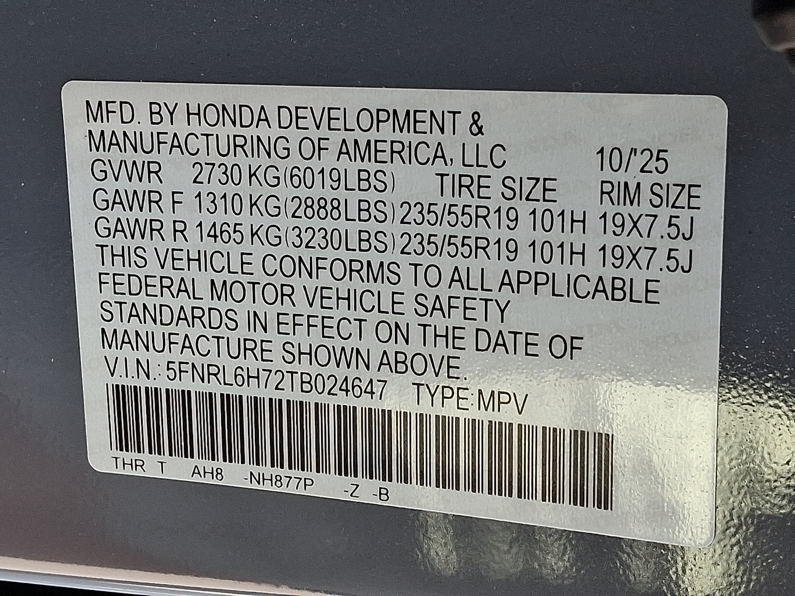 Certified 2026 Honda Odyssey Sport-L image 27