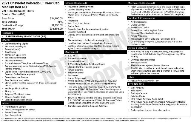 Used 2021 Chevrolet Colorado LT AWD/4WD image 6