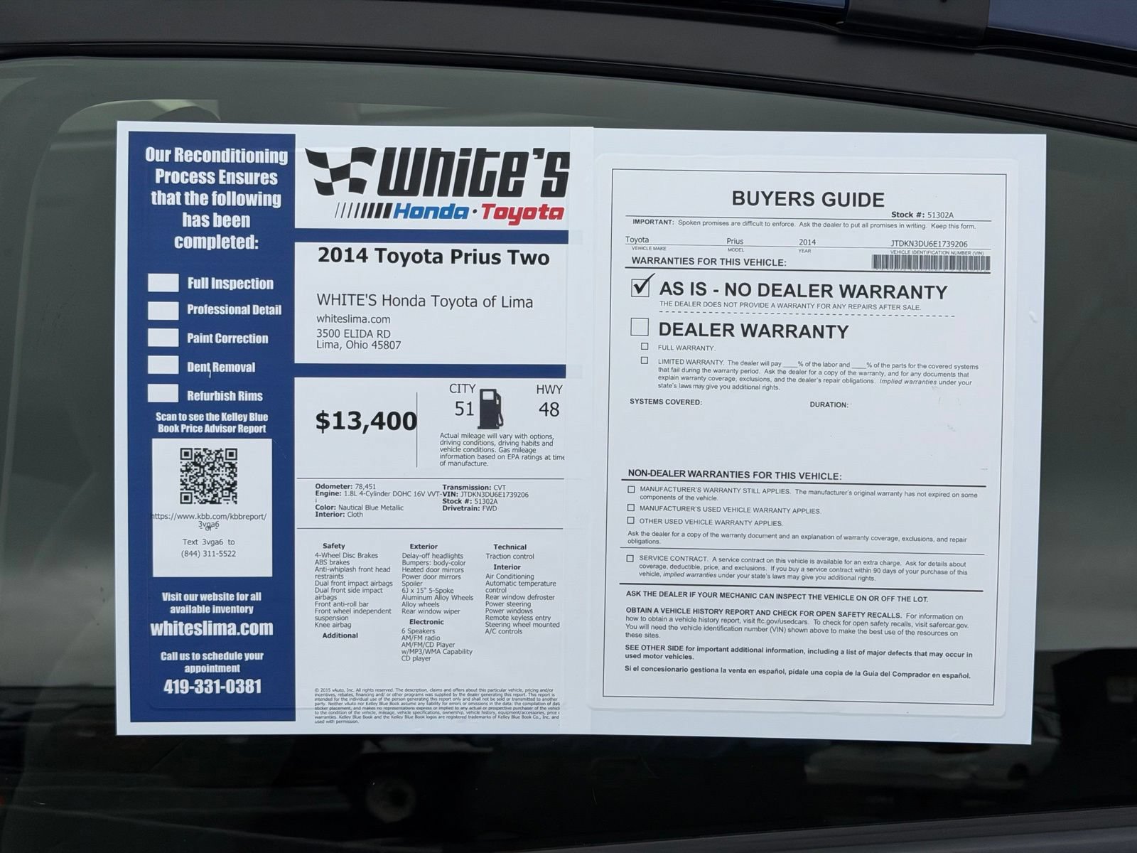 Used 2014 Toyota Prius Two FWD image 27