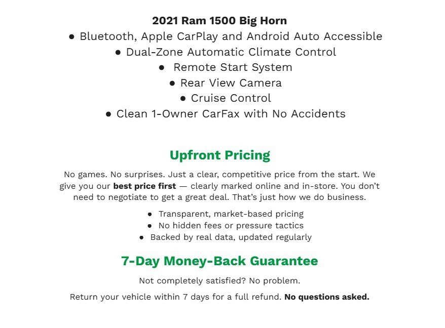 Used 2021 RAM 1500 Big Horn image 2