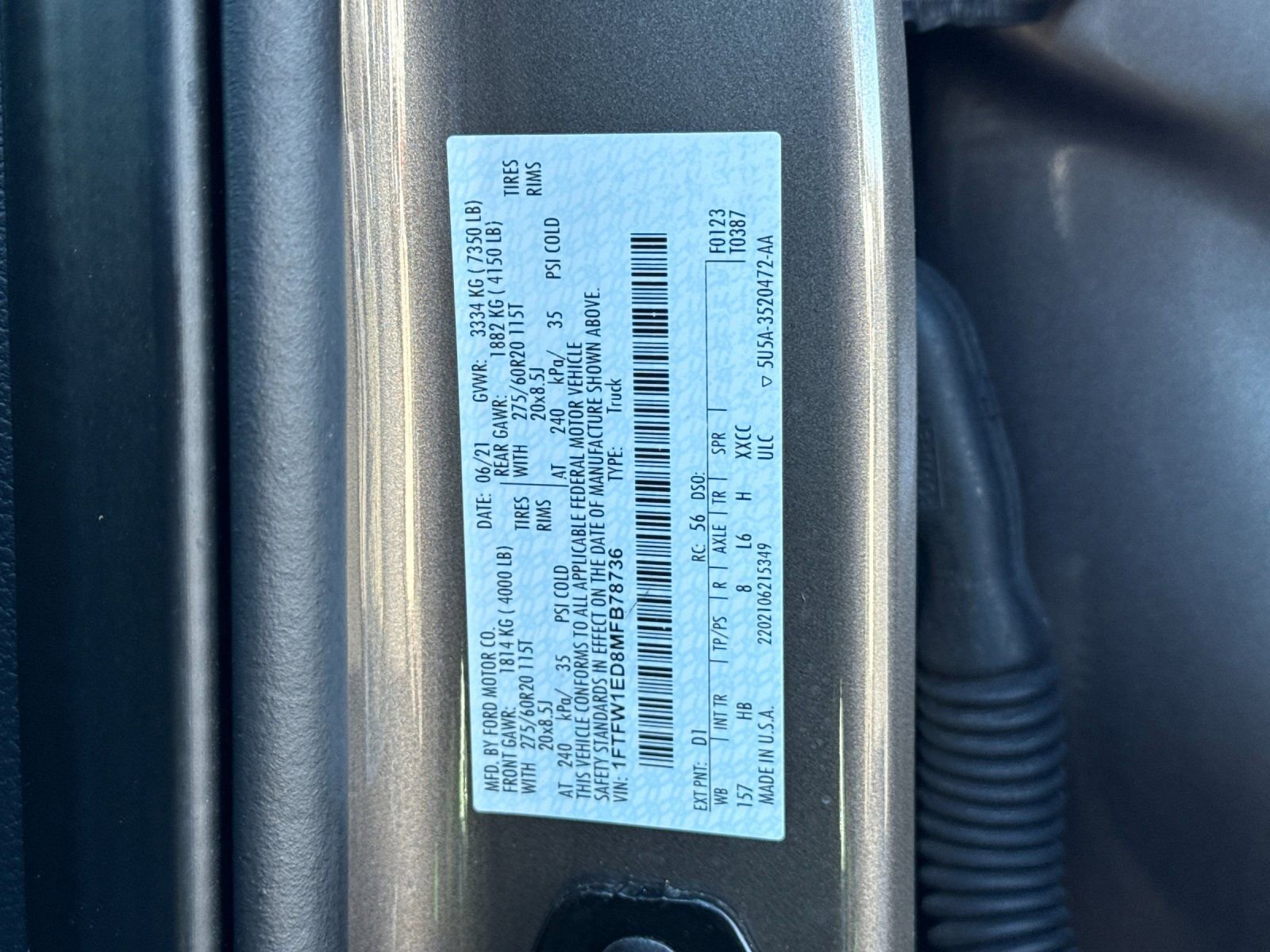 Used 2021 Ford F150 Lariat w/ Equipment Group 502A High image 34