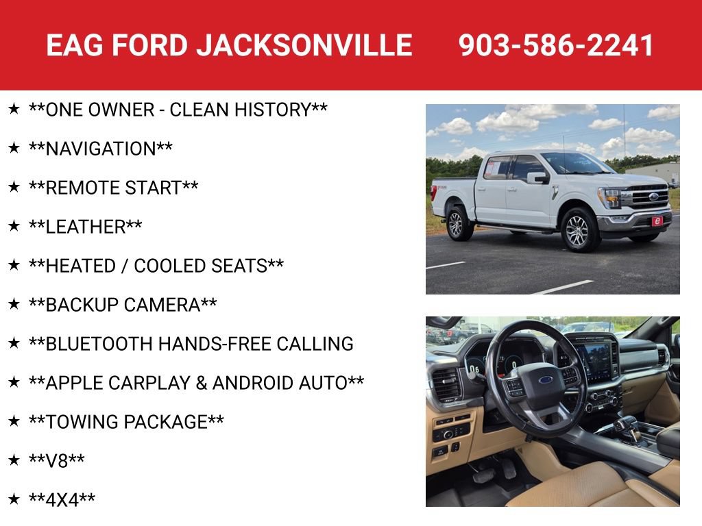 Used 2021 Ford F150 Lariat w/ Trailer Tow Package AWD/4WD image 4