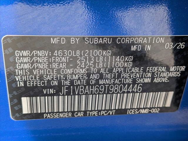 New 2026 Subaru WRX Premium AWD/4WD image 18