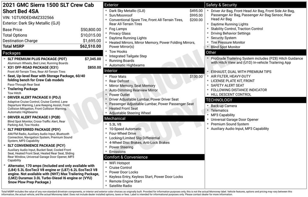 Used 2021 GMC Sierra 1500 SLT w/ SLT Premium Plus Package image 5