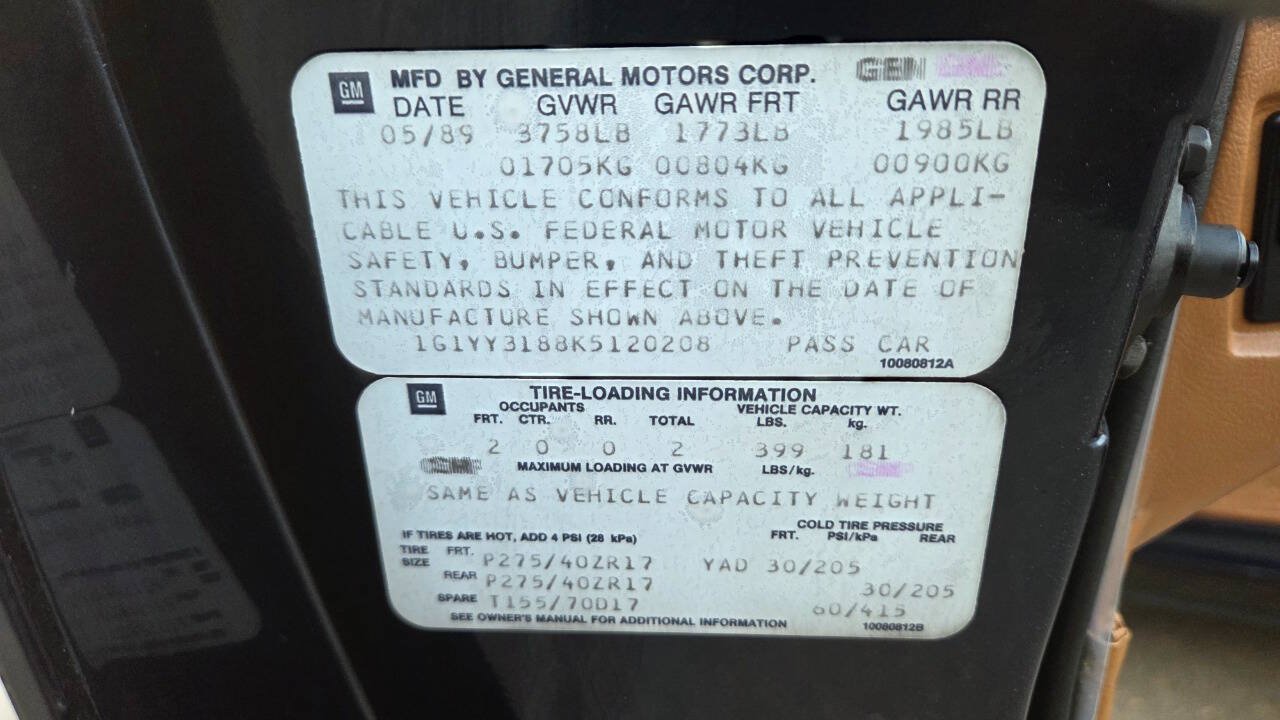 Used 1989 Chevrolet Corvette Convertible RWD image 28