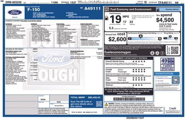 New 2026 Ford F150 Platinum image 1