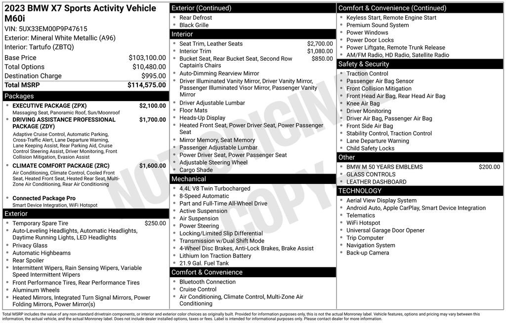 Used 2023 BMW X7 M60i w/ Executive Package image 46