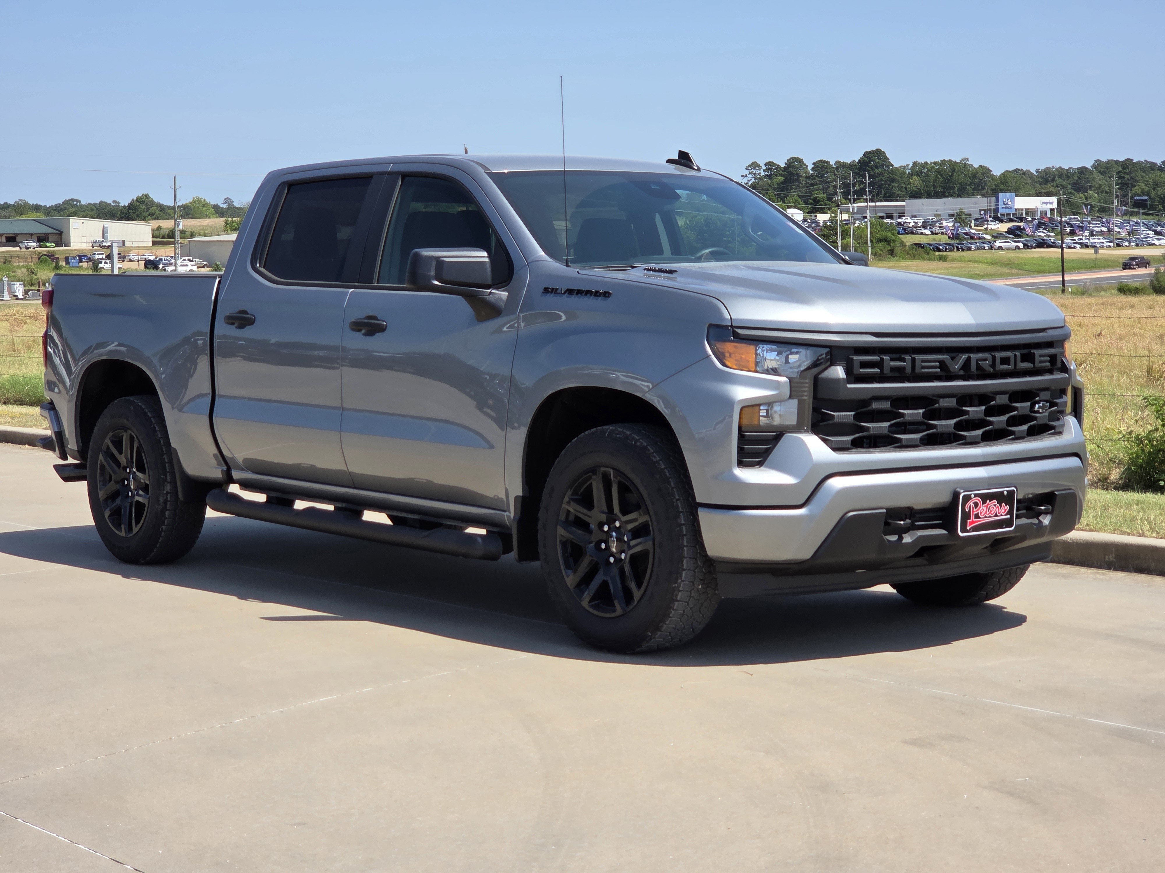 New 2026 Chevrolet Silverado 1500 Custom w/ Turbomax Blackout Package RWD image 1