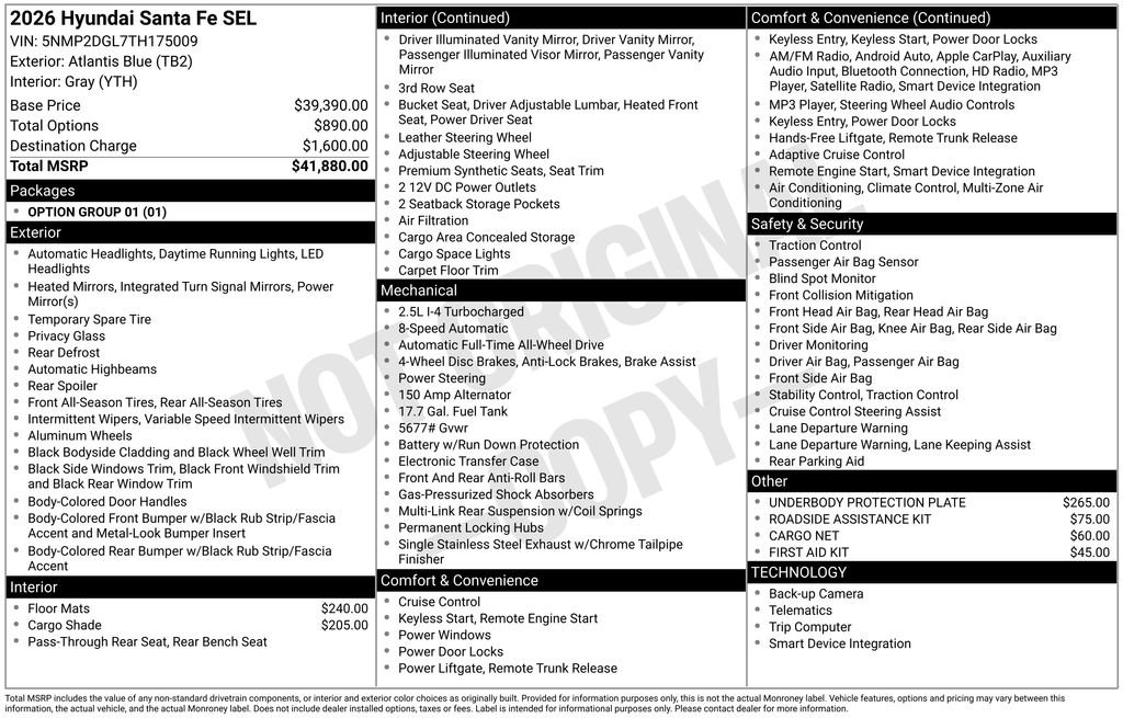 New 2026 Hyundai Santa Fe SEL image 4