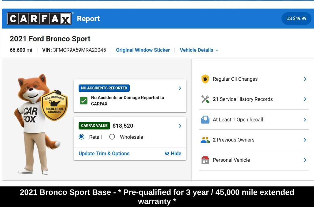 Used 2021 Ford Bronco Sport AWD/4WD image 9