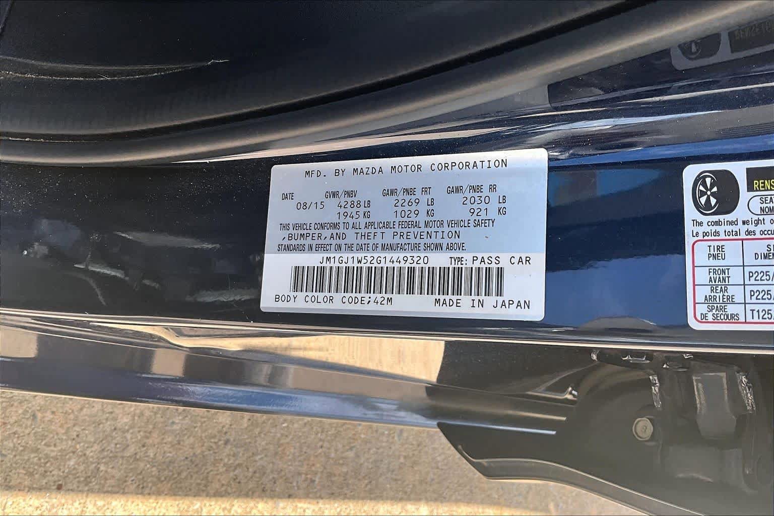 Used 2016 MAZDA MAZDA6 Grand Touring FWD image 35