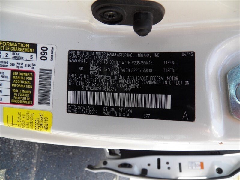 Used 2015 Toyota Sienna Limited Premium w/ Advanced Technology Package FWD image 33