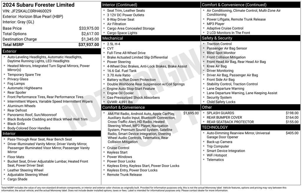 Used 2024 Subaru Forester Limited image 34