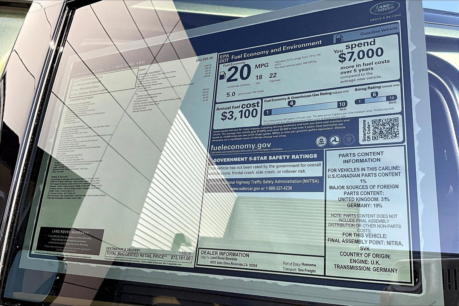 New 2026 Land Rover Defender 110 S image 14