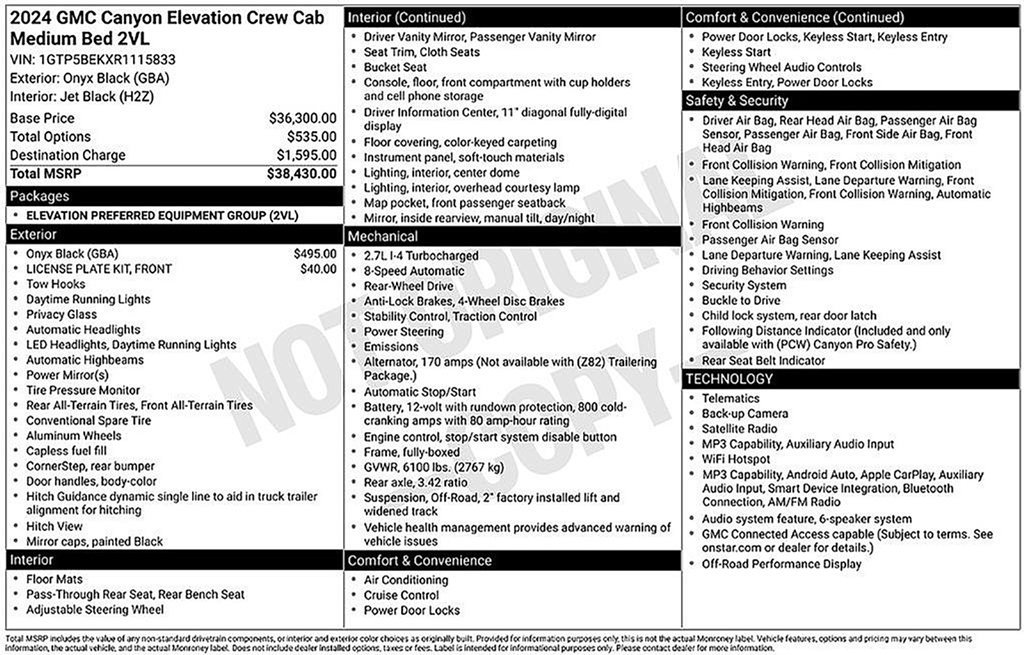 Used 2024 GMC Canyon Elevation RWD image 33