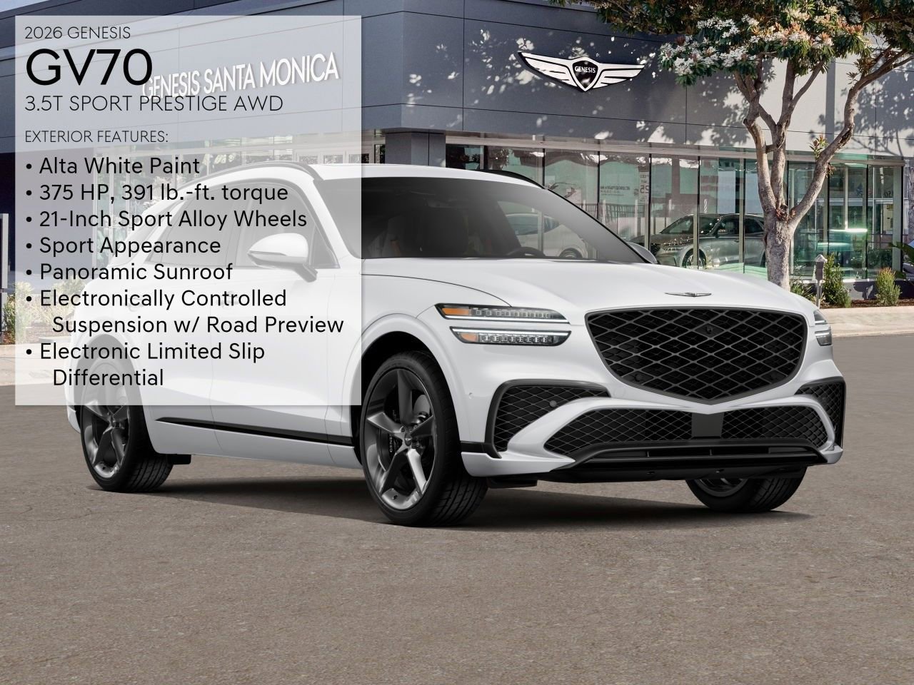New 2026 Genesis GV70 3.5T Sport Prestige w/ G1 Accessory Package AWD/4WD image 10