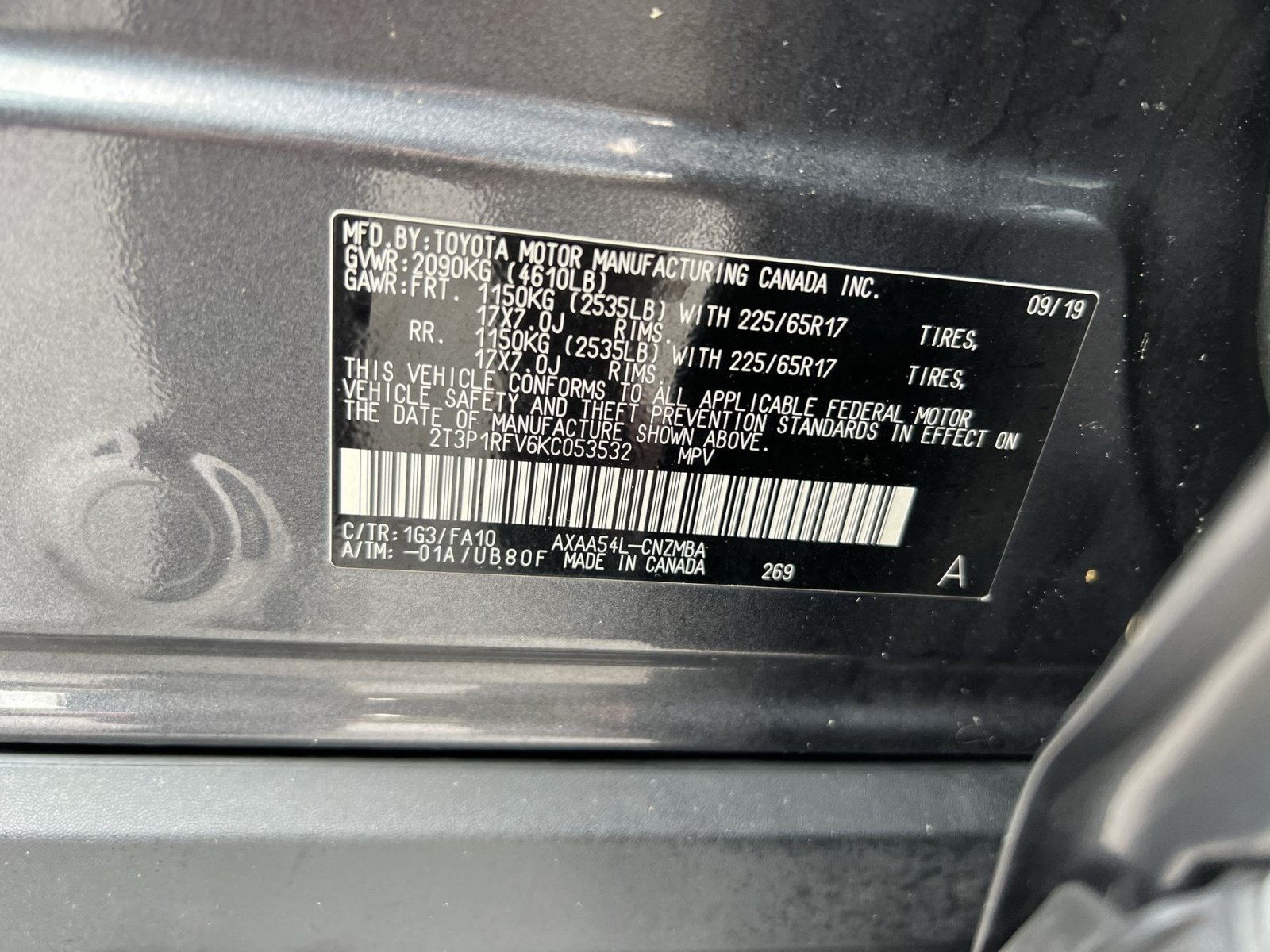 Used 2019 Toyota RAV4 XLE w/ All Weather Liner Package AWD/4WD image 27