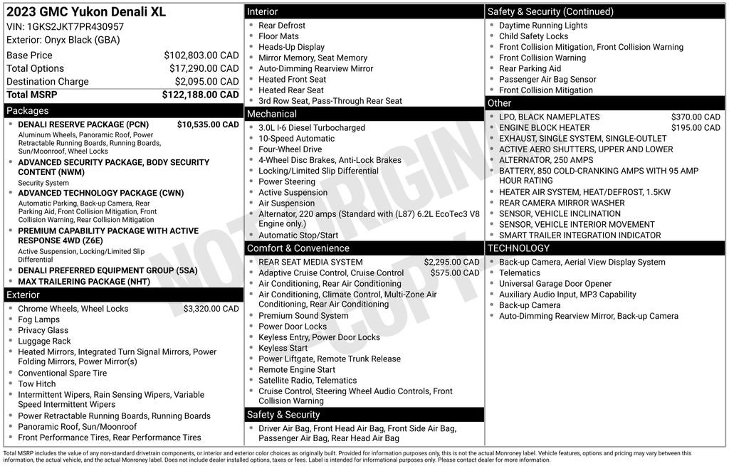 Used 2023 GMC Yukon XL Denali w/ Denali Reserve Package AWD/4WD image 84