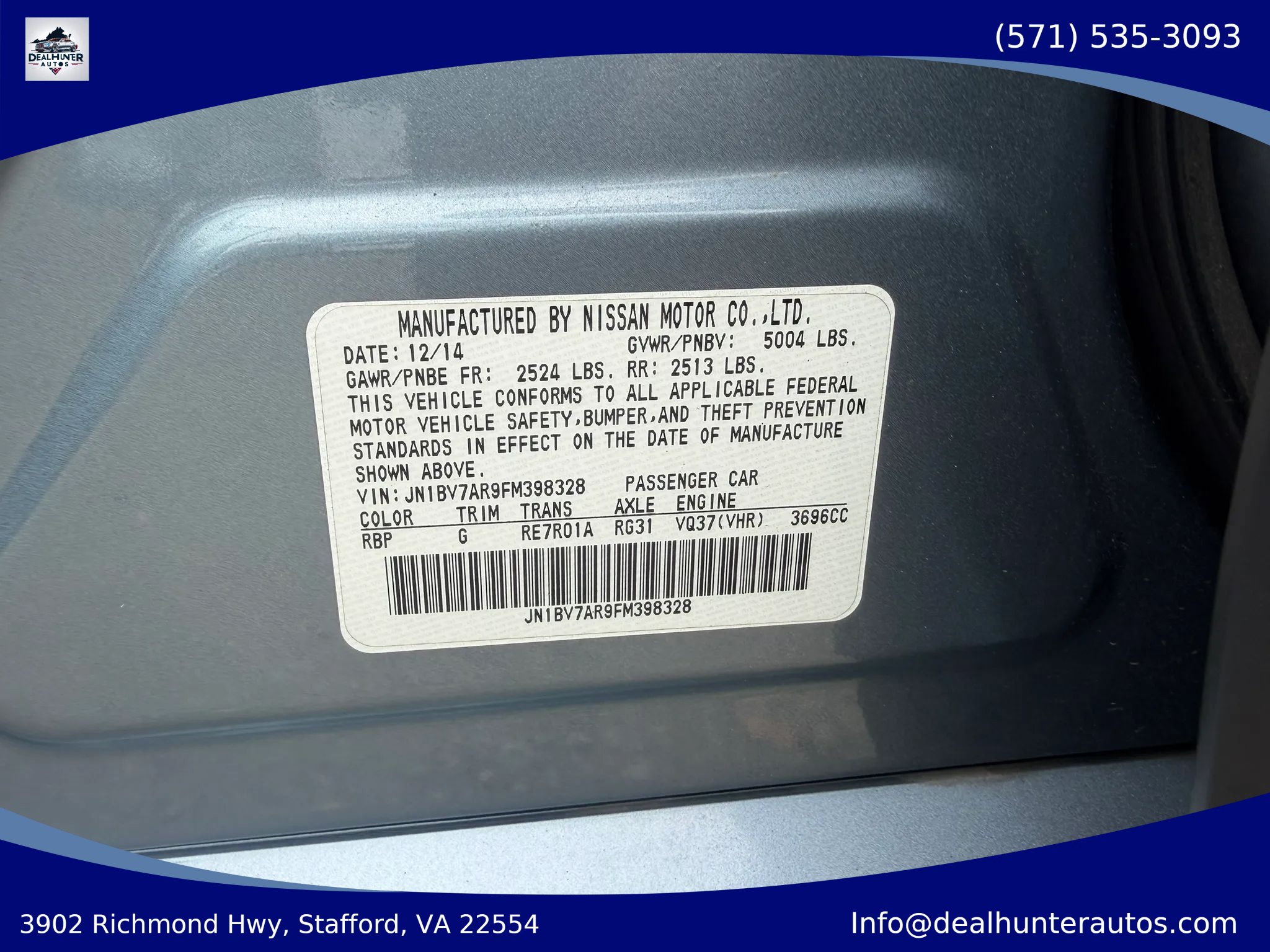 Used 2015 INFINITI Q50 AWD image 28