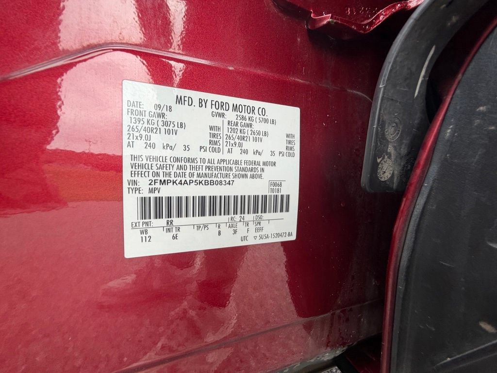 Used 2019 Ford Edge ST w/ Equipment Group 401A AWD/4WD image 56