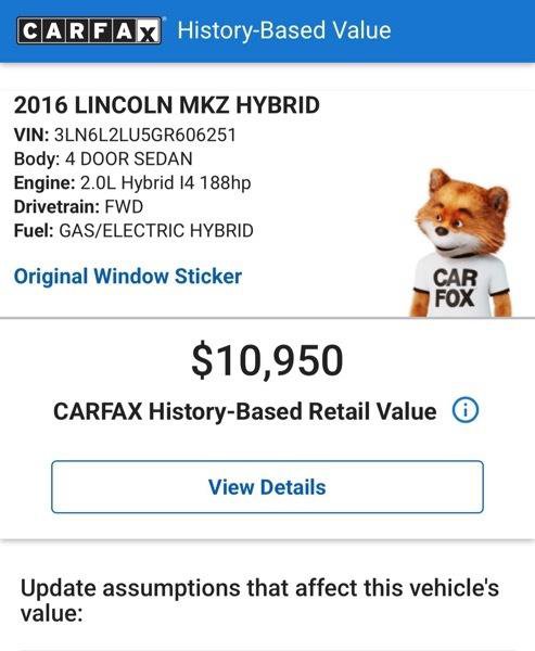 Used 2016 Lincoln MKZ Hybrid w/ Equipment Group 600A Reserve FWD image 20