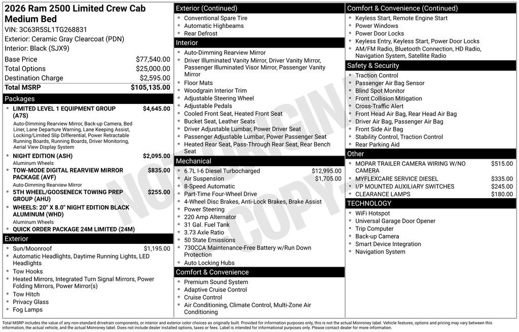 New 2026 RAM 2500 Limited AWD/4WD image 45