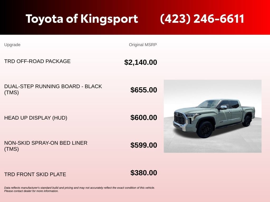 Certified 2025 Toyota Tundra 1794 Edition w/ TRD Off-Road Package AWD/4WD image 3
