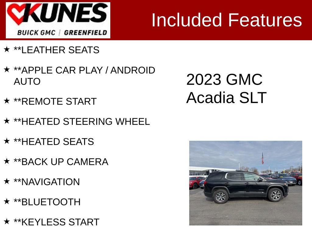 Used 2023 GMC Acadia SLT image 2