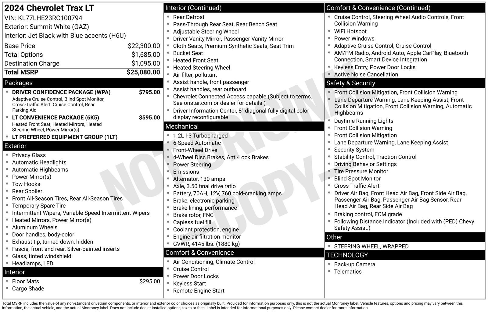 Used 2024 Chevrolet Trax LT w/ Driver Confidence Package FWD image 4