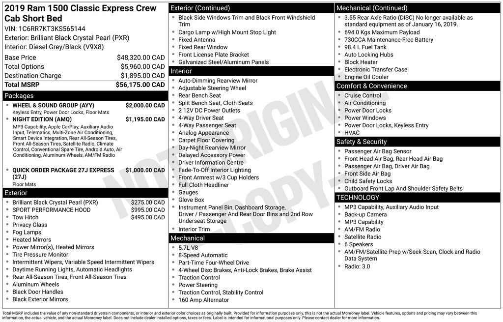 Used 2019 RAM 1500 Express w/ Wheel & Sound Group AWD/4WD image 28