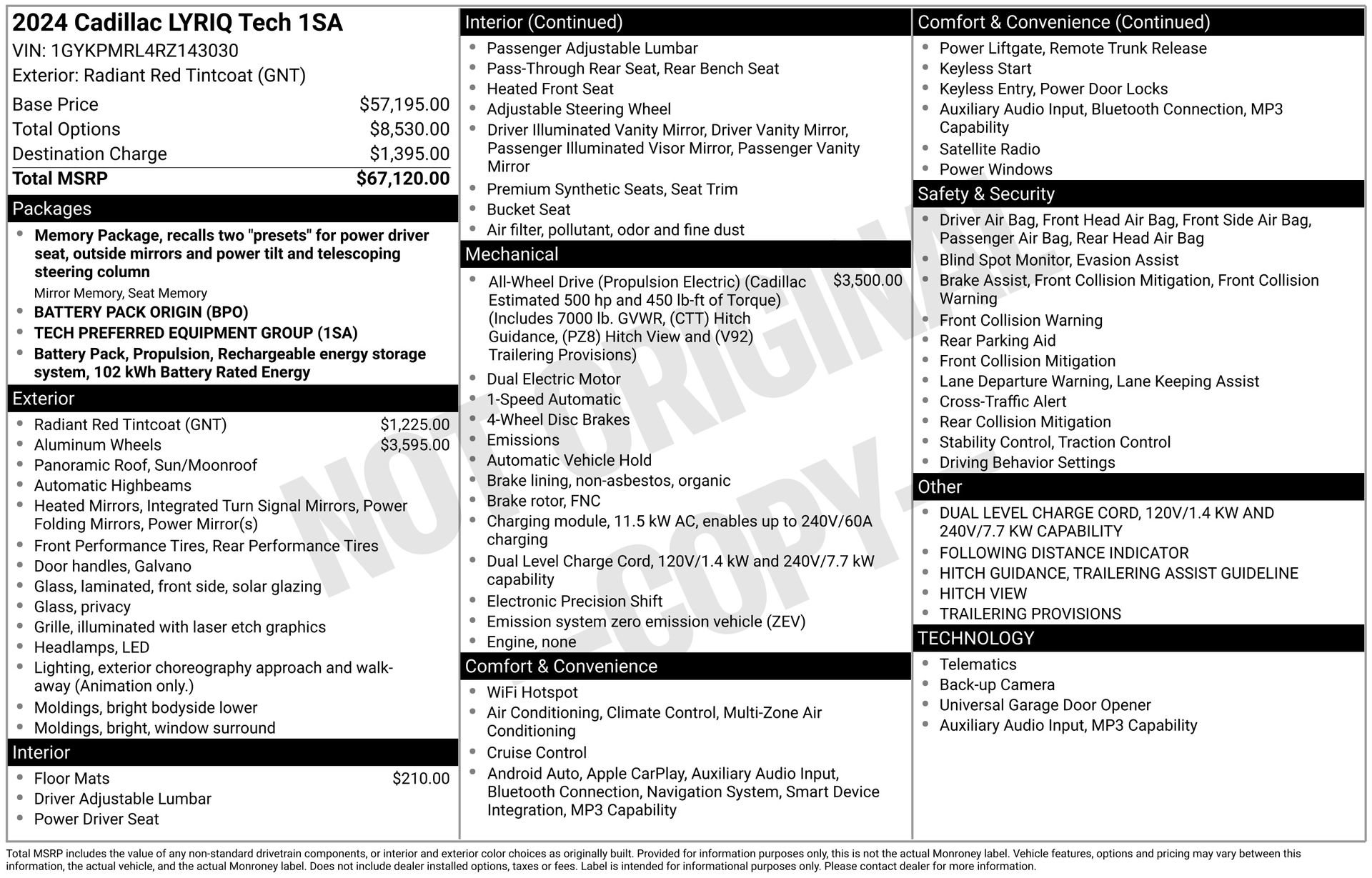 Certified 2024 Cadillac Lyriq Tech AWD/4WD image 47