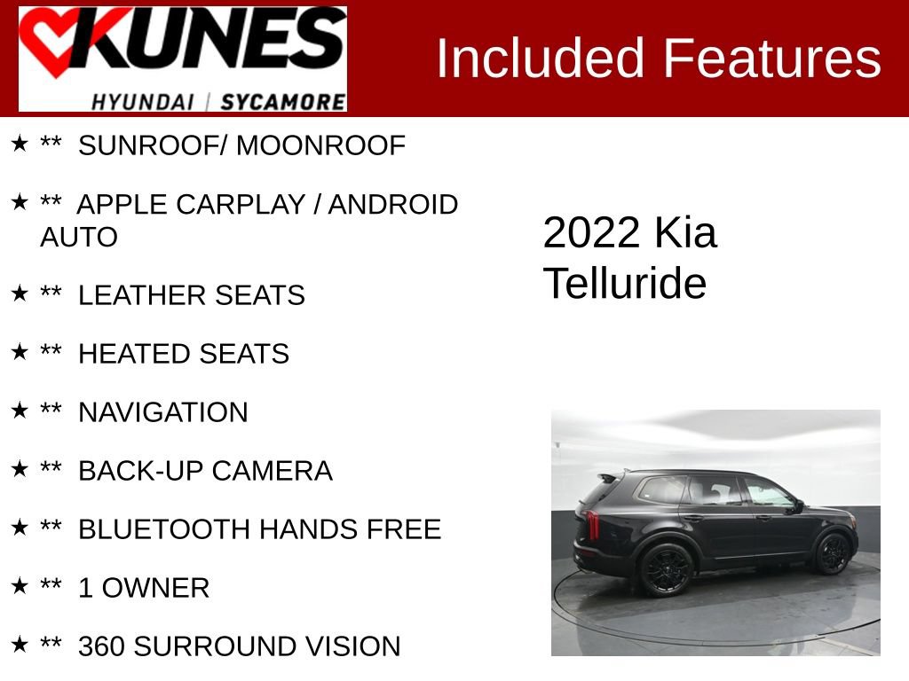 Used 2022 Kia Telluride SX w/ SX Prestige Package AWD/4WD image 2