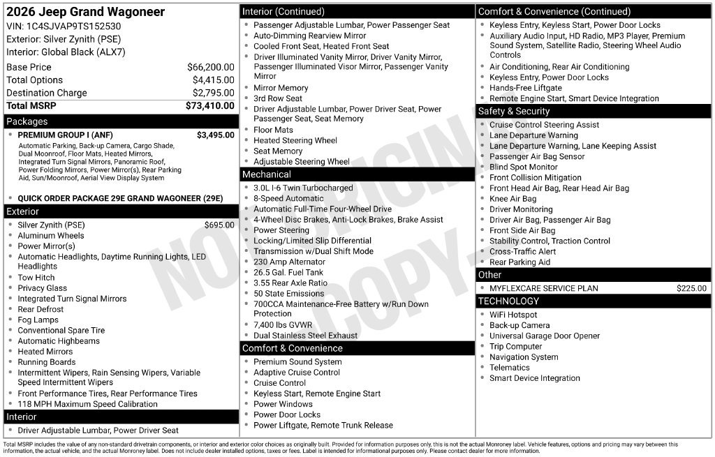 New 2026 Jeep Grand Wagoneer 4WD w/ Premium Group I image 3