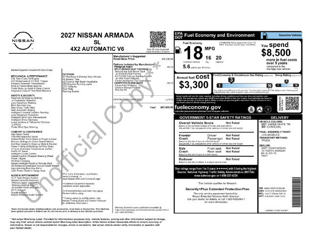 New 2027 Nissan Armada SL RWD image 32