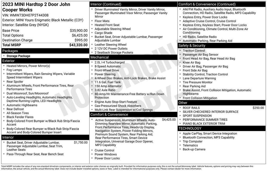 Used 2023 MINI Cooper John Cooper Works w/ Driver Assistance Package image 39