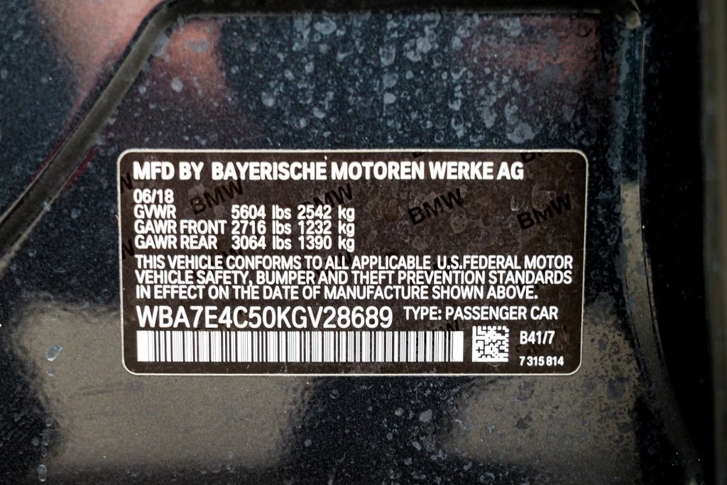 Used 2019 BMW 740i xDrive w/ Executive Package AWD/4WD image 65