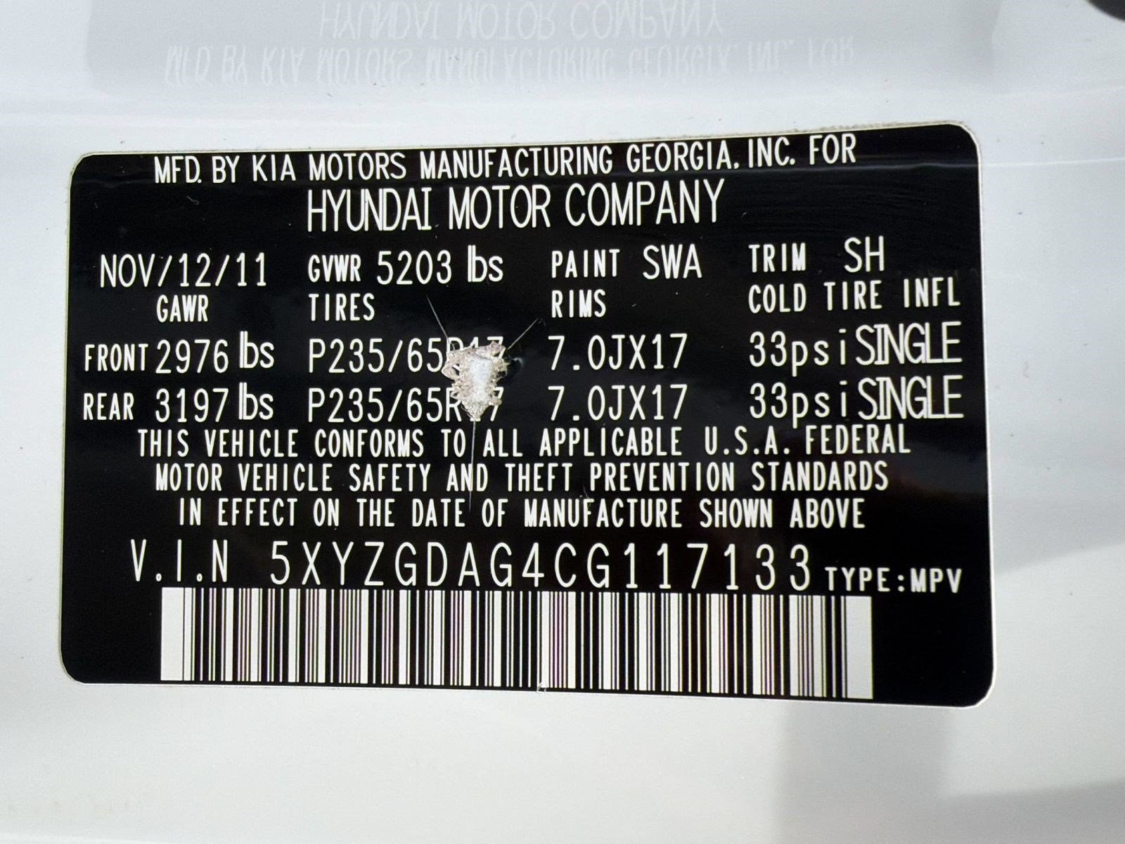 Used 2012 Hyundai Santa Fe GLS AWD/4WD image 20