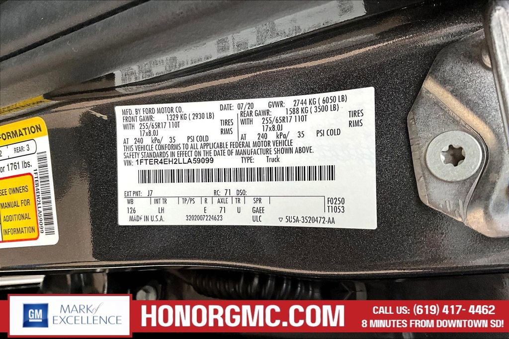 Used 2020 Ford Ranger XL w/ Equipment Group 101A Mid image 19