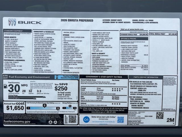 New 2026 Buick Envista Preferred w/ Convenience II Package image 21