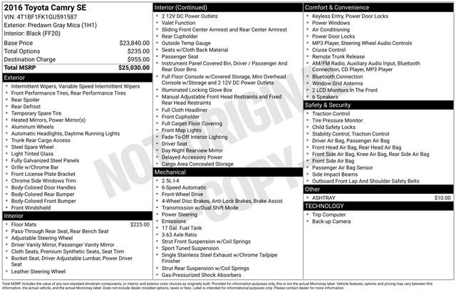 Used 2016 Toyota Camry SE image 31