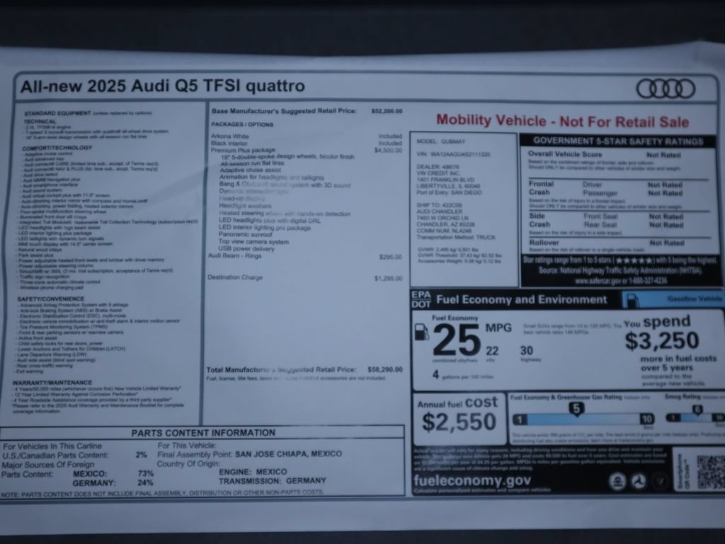 Used 2025 Audi Q5 Premium w/ Premium Plus AWD/4WD image 10
