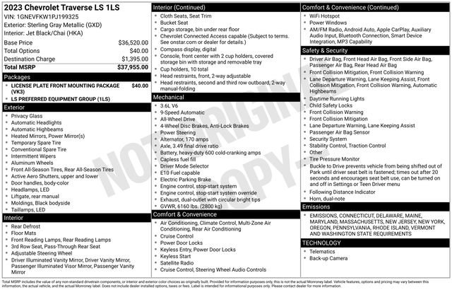Used 2023 Chevrolet Traverse LS image 2
