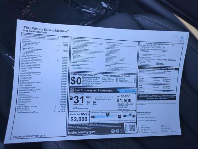 New 2026 BMW 430i Coupe w/ Parking Assistance Package image 18