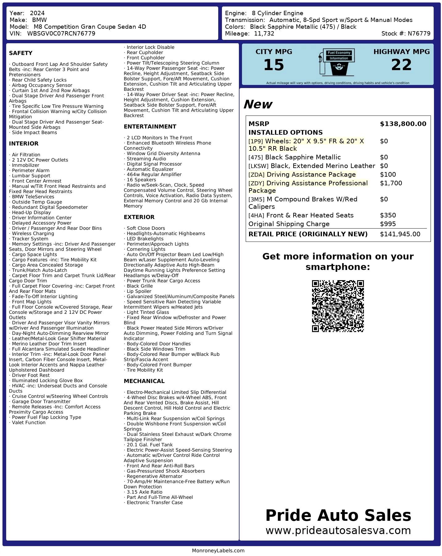 Used 2024 BMW M8 Gran Coupe xDrive Competition image 2