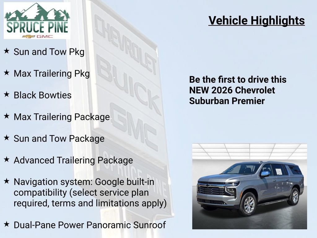 New 2026 Chevrolet Suburban Premier w/ Sun And Tow Package AWD/4WD image 5