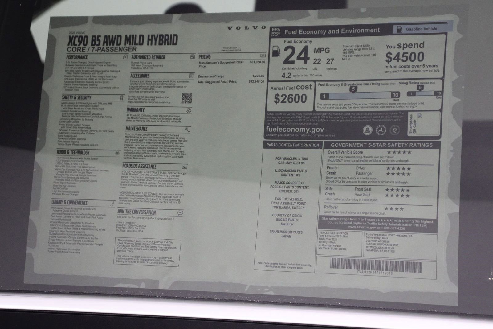 New 2026 Volvo XC90 B5 Core AWD/4WD image 18