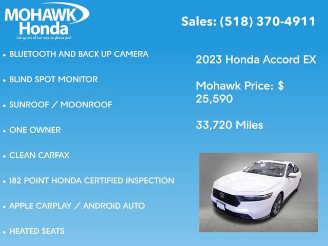 Certified 2023 Honda Accord EX image 8