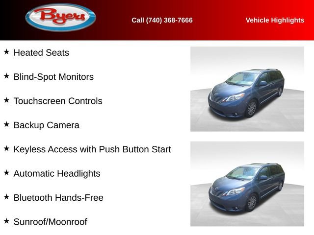 Used 2015 Toyota Sienna XLE w/ XLE Navigation Package FWD image 11