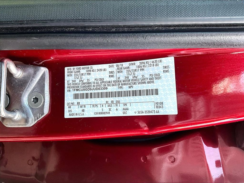 Used 2018 Ford Escape SE w/ SE Sync 3 Package image 30